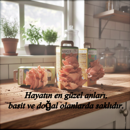 İstiridye Mantar Bahçesi Pembeli 3’lü Set