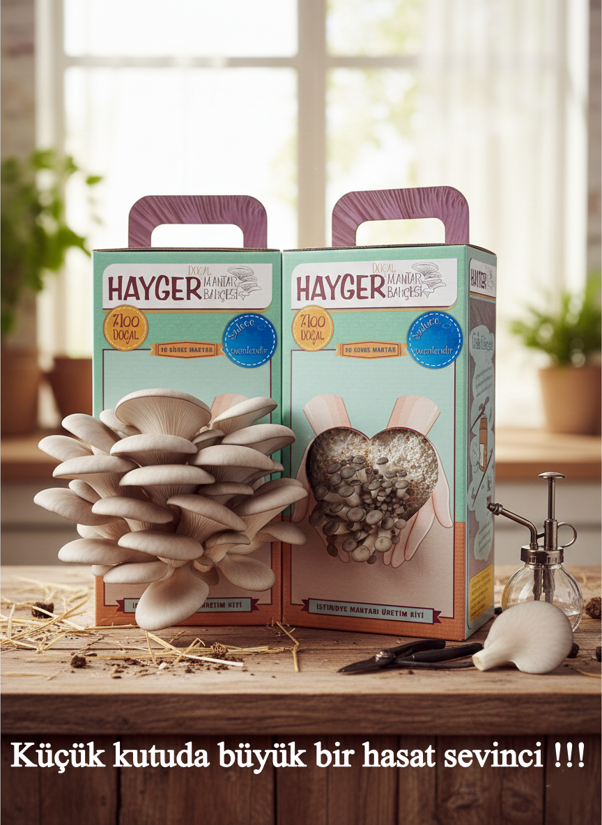 İstiridye Mantar Bahçesi (Gri) - Görsel 3